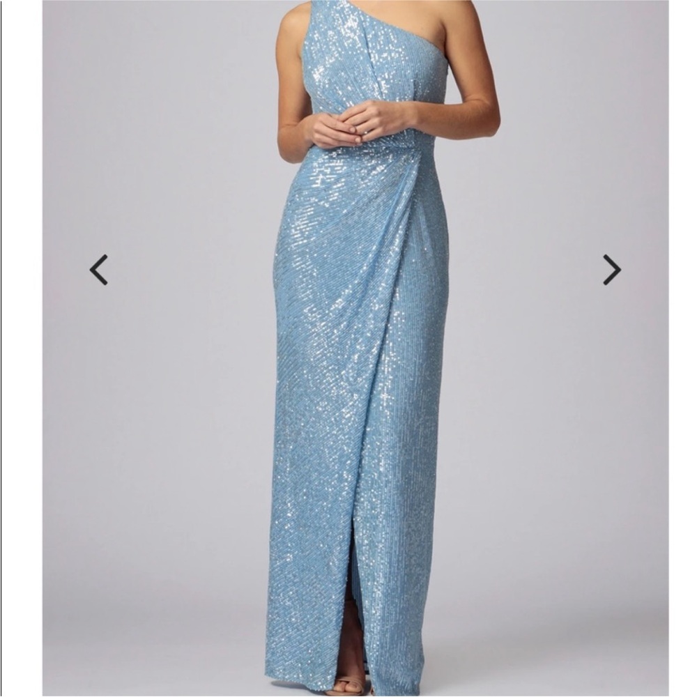 Jay Godfrey Blue Sequin Gown